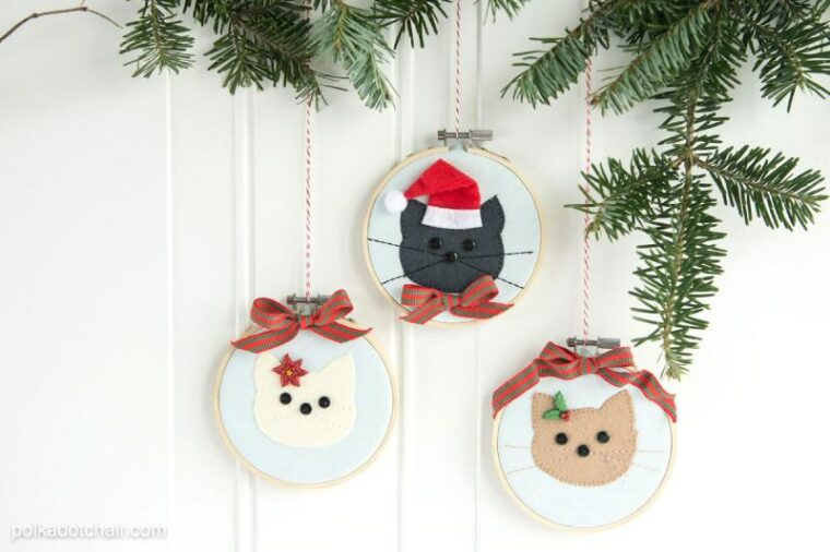11 DIY Cat Christmas Ornament Plans You Can Make Today (With Pictures ...