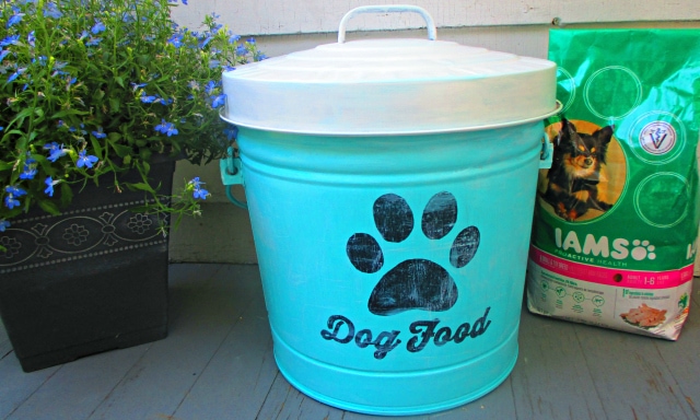 DIY Shabby Chic Dog Food Tin + Free Printable Template