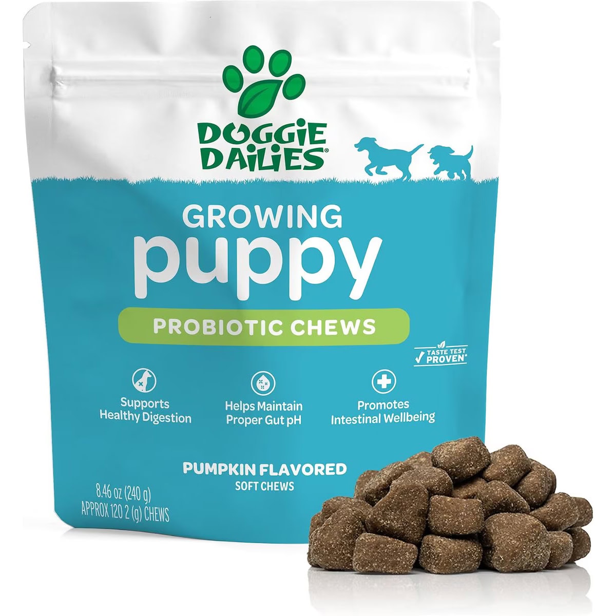 Doggie Dailies Puppy Probiotics for Puppies w/Digestive Enzymes
