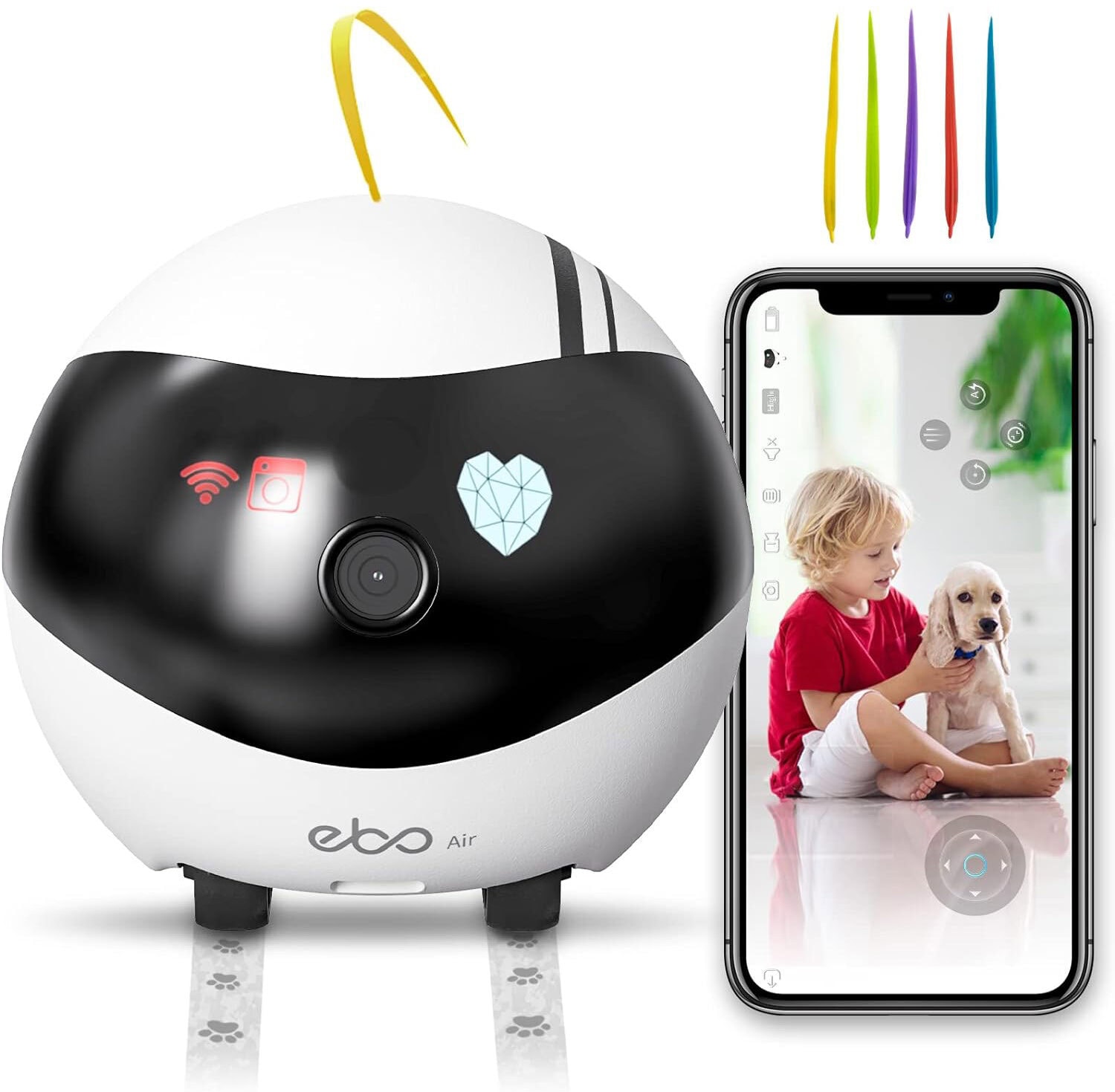 ENABOT EBO AIR AIl Family Robot Care Dog & Cat Camera