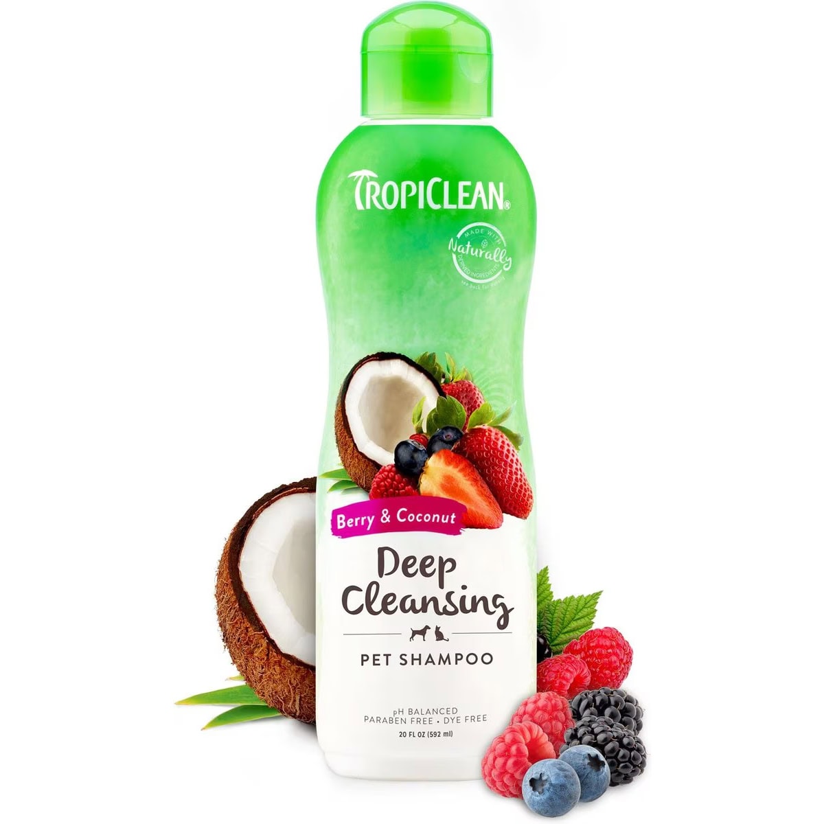 TropiClean Deep Cleaning Berry & Coconut Pet Shampoo