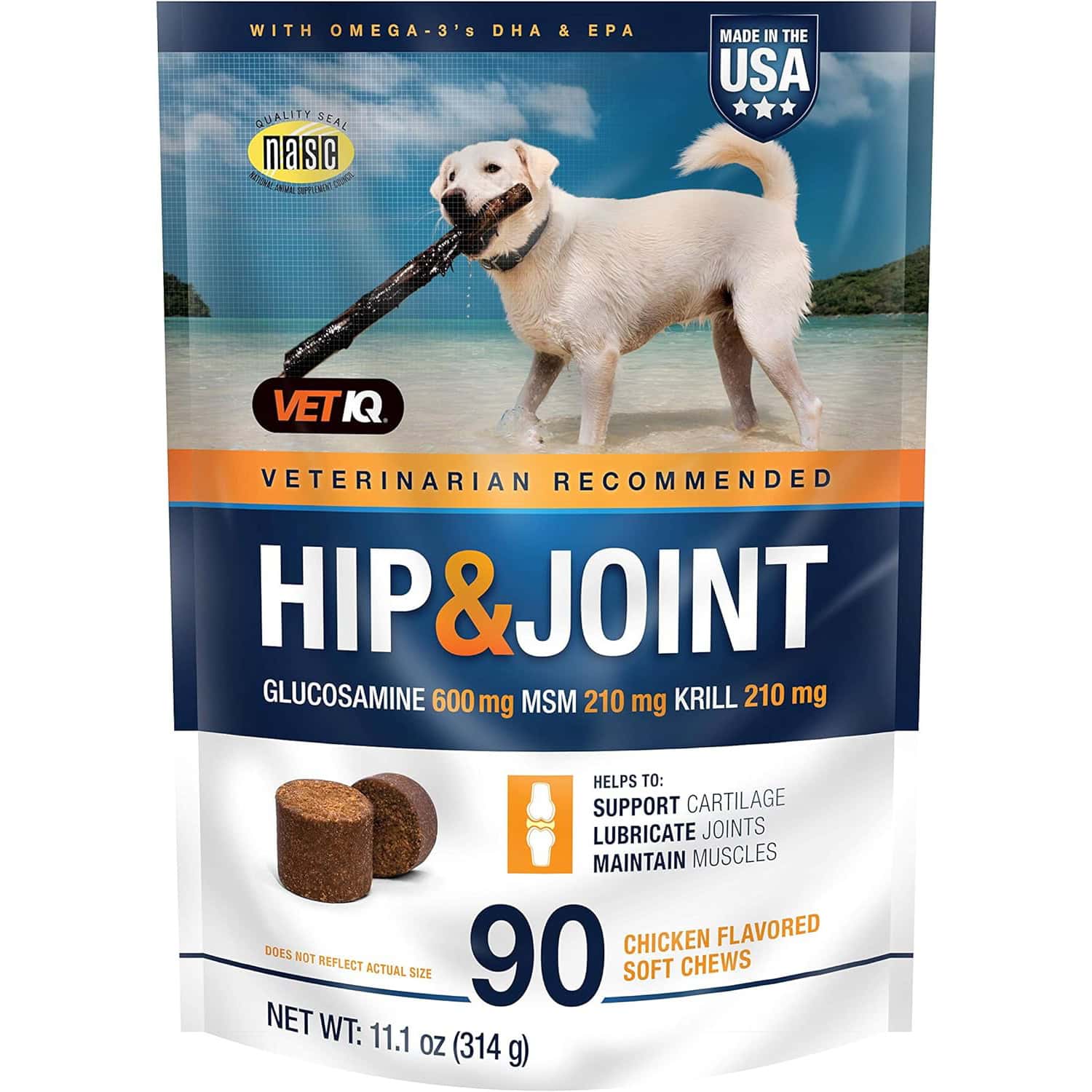 VetIQ Maximum Strength Hip & Joint Soft Chew Joint Supplement
