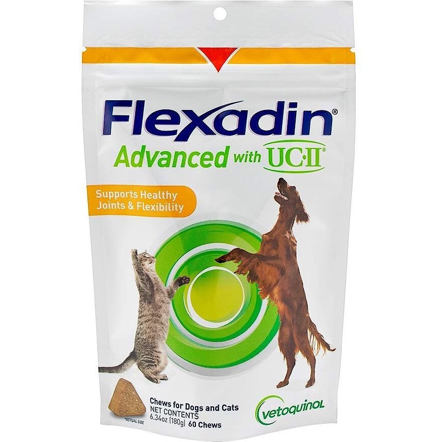Vetoquinol Flexadin Advanced with UCII Collagen Soft Chews Joint Supplement for Dogs & Cats