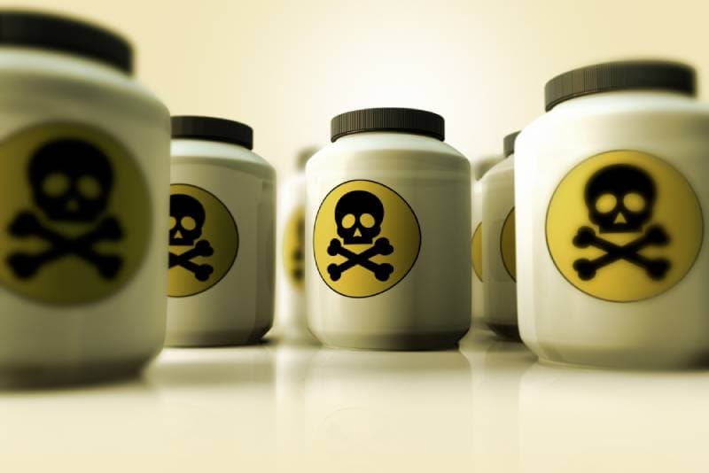 bottled poisonous items