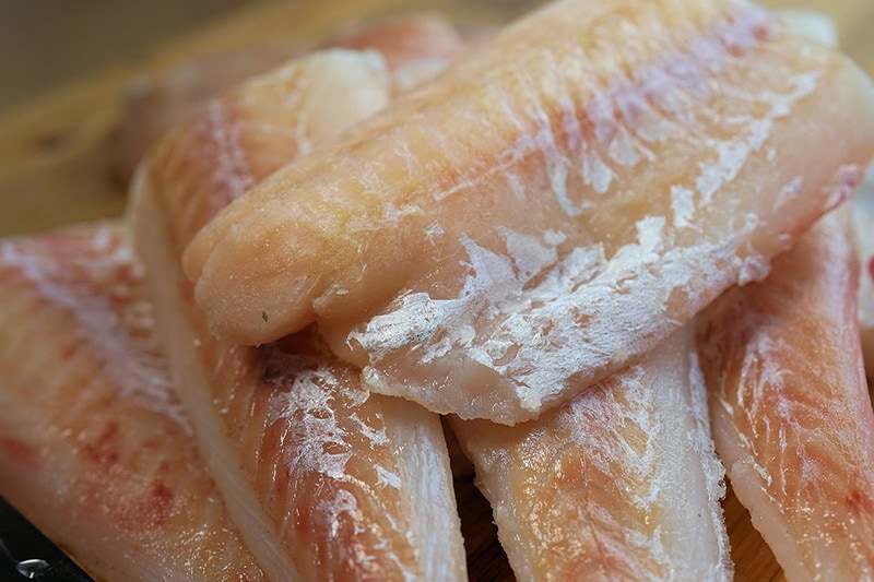 raw cod meat