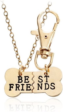 Best Friend Necklace Keychain Set for Dog