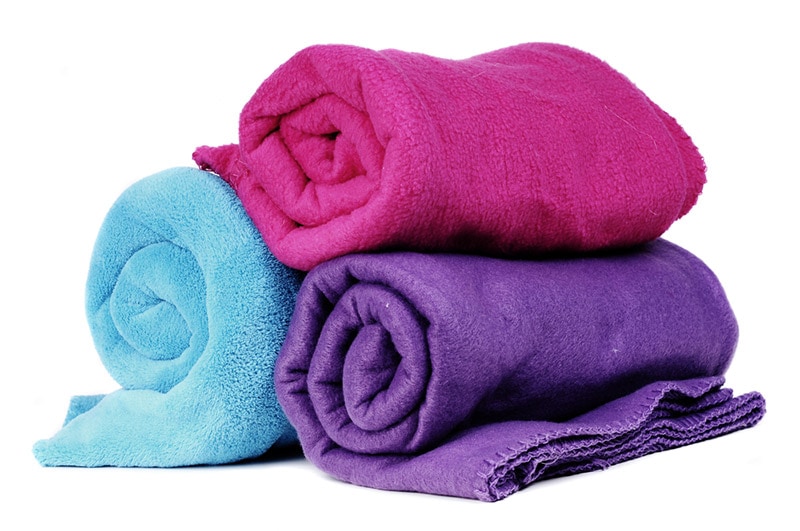 colorful cotton fleece blankets