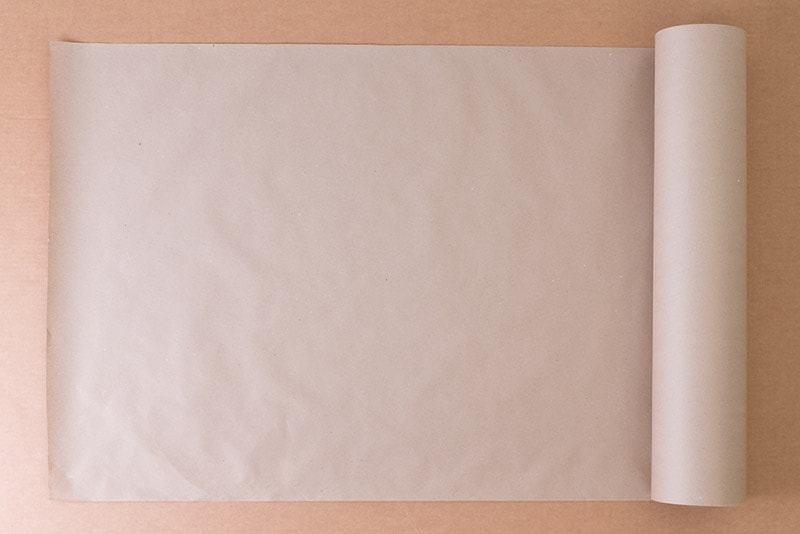 opened roll of plain brown paper