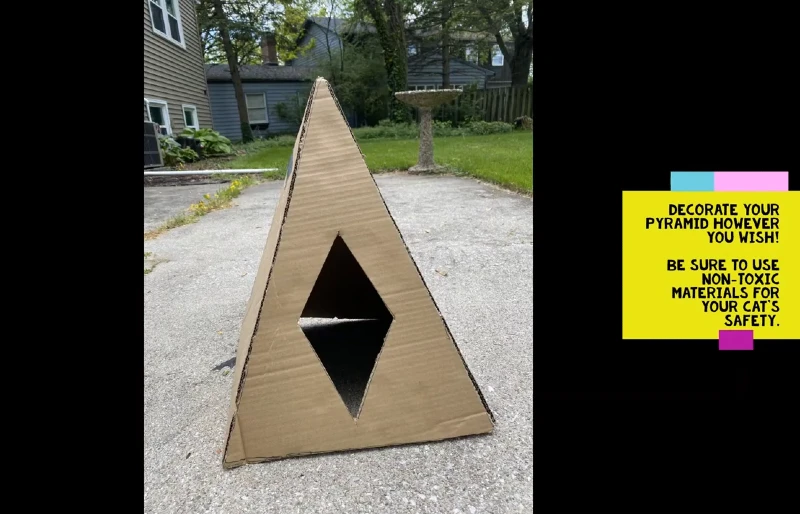 DIY Cardboard Cat Pyramid Tree