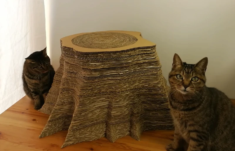 DIY Cardboard Scratcher Tree