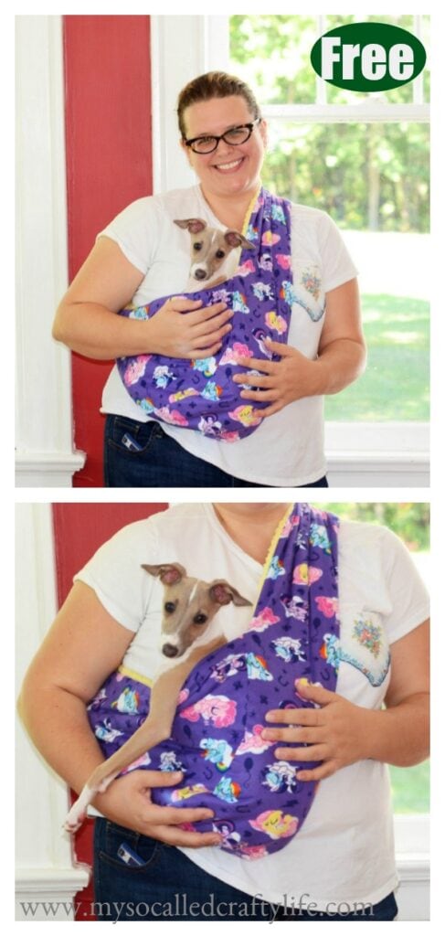 DIY Dog Sling Carrier Free Sewing Pattern