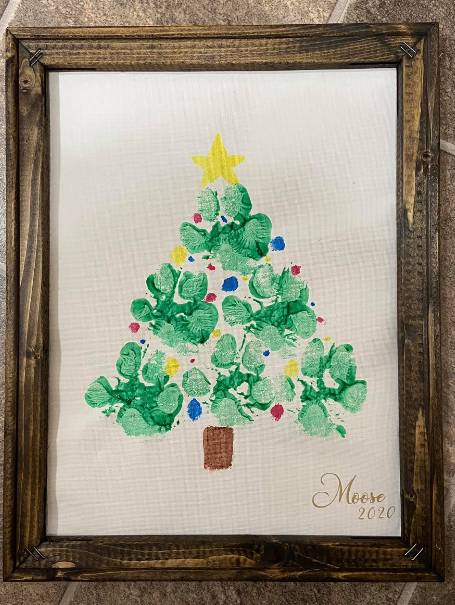DIY Paw Print Christmas Tree Keepsake