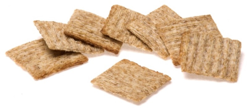Triscuits on white background