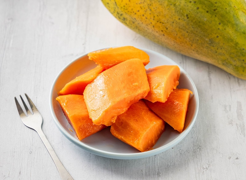 papaya slices