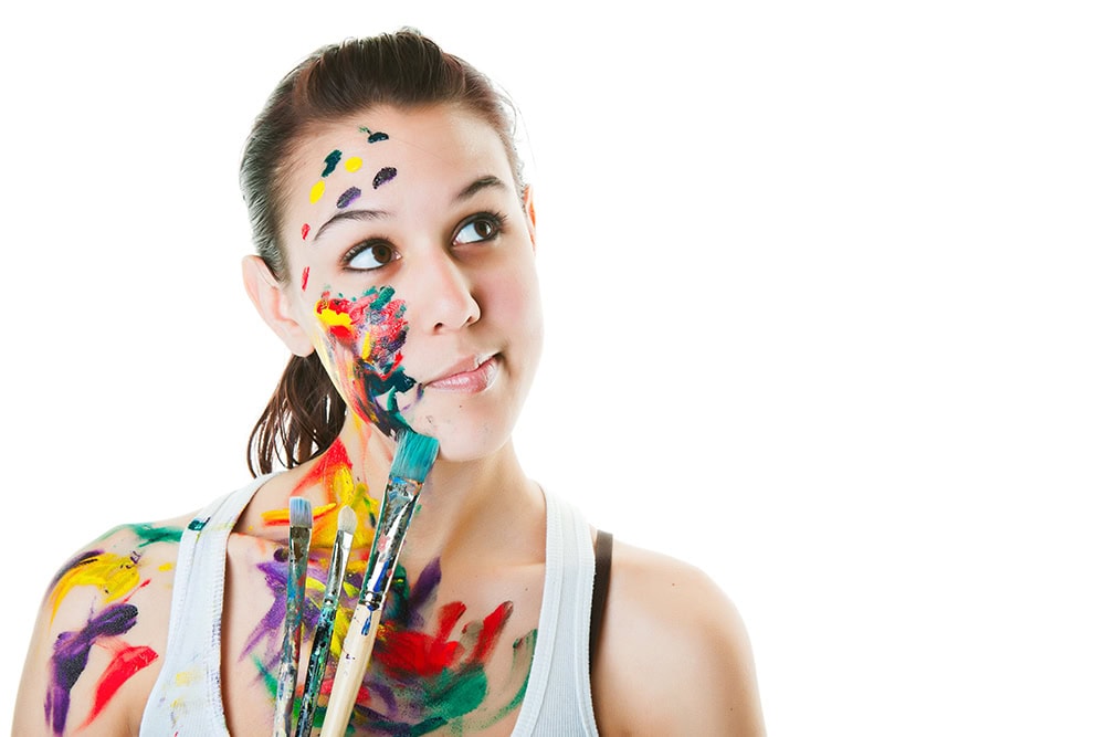 woman with body paint
