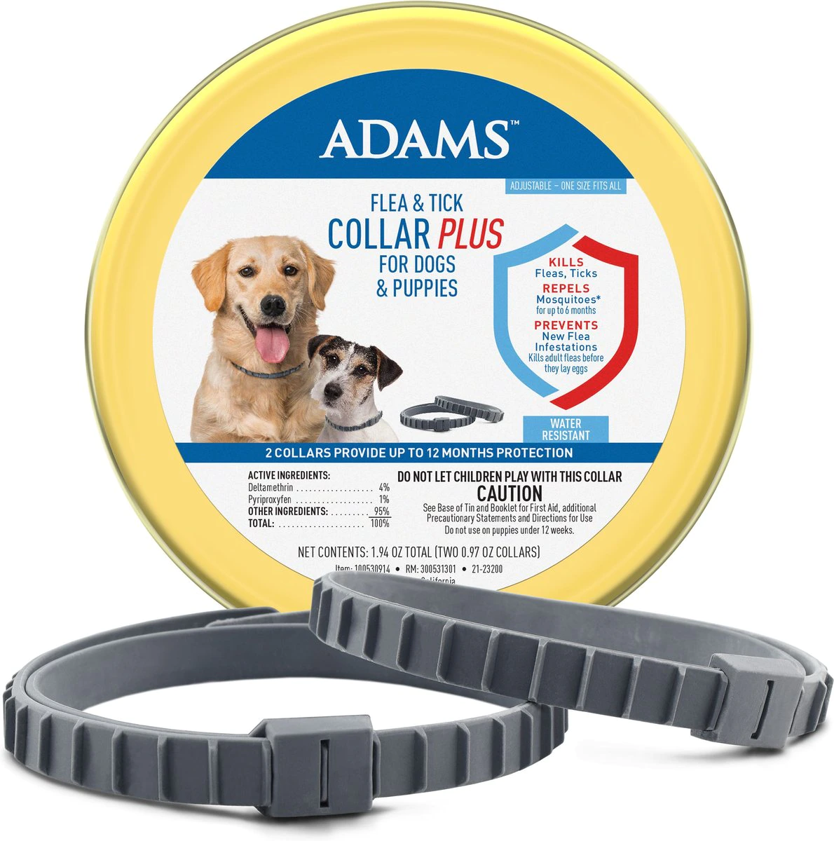 Adams Plus Flea & Tick Collar for Dogs & Puppies