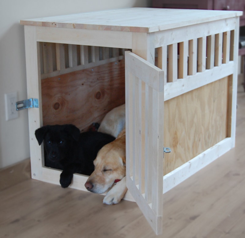 DIY dog crates table