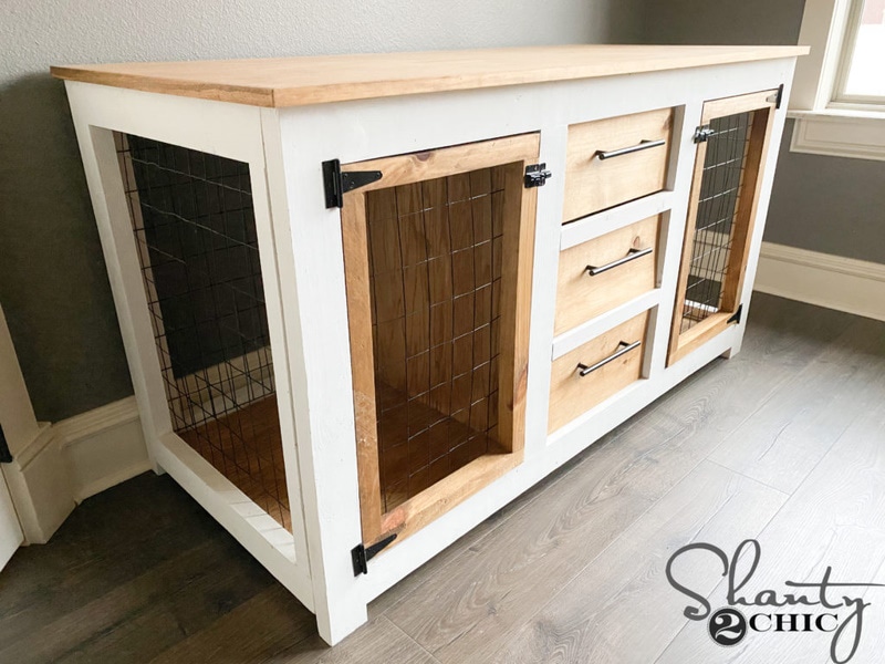 DIY dog crates table