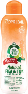 TropiClean Maximum Strength Natural Flea & Tick Dog Shampoo