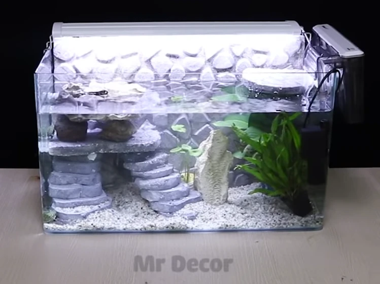 DIY Foam Box DIY Tank with a Basking Area