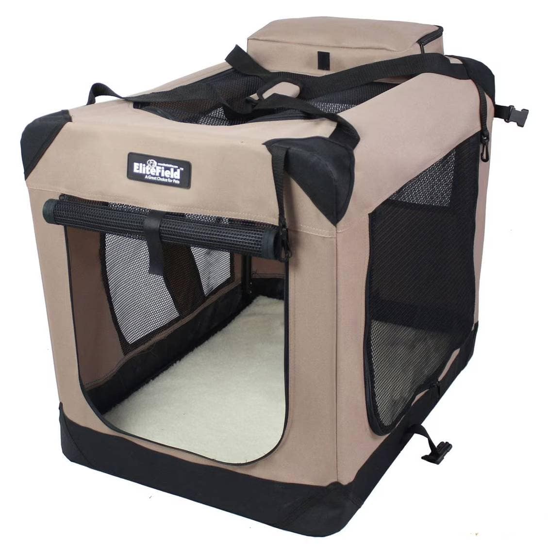 EliteField 3-Door Collapsible Soft-Sided Dog Crate