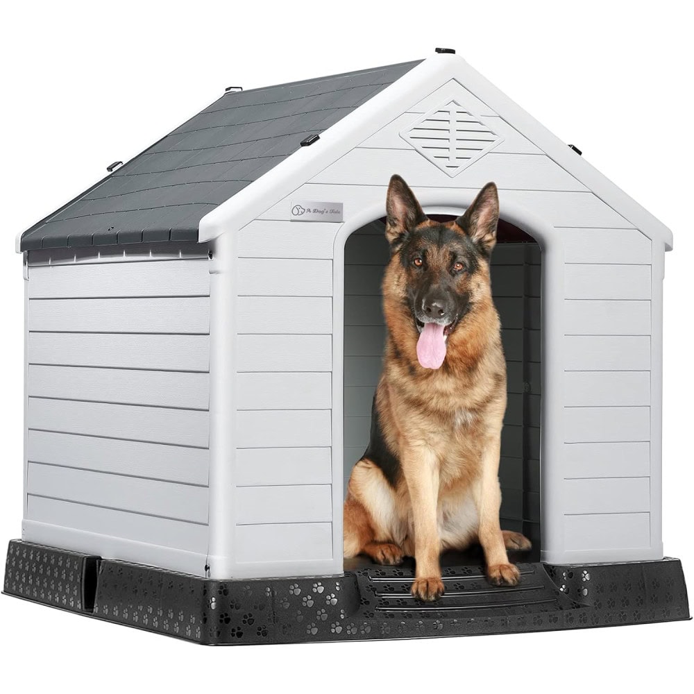 LEMBERI Durable Waterproof Plastic Dog House