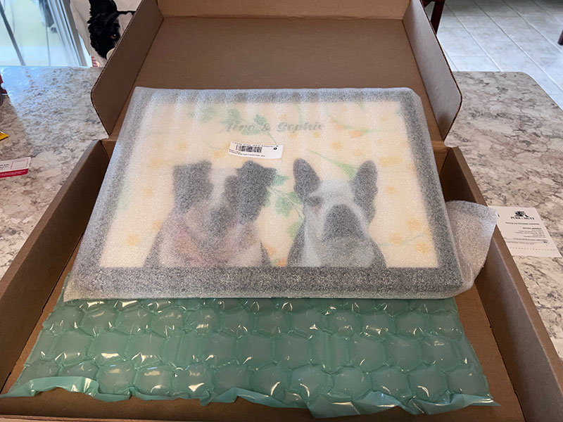 purr & mutt personalized pet portrait packaging