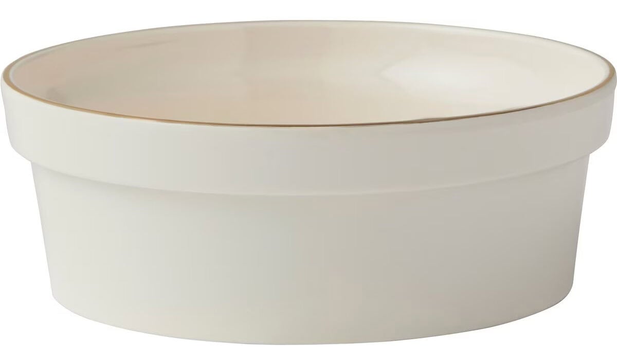 Frisco Gold Trim Melamine Dog Bowl
