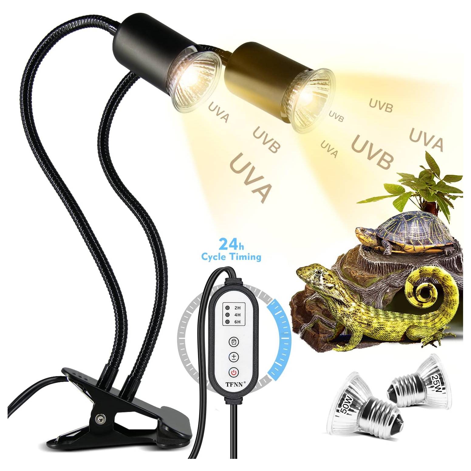 TFNN Double-Head Heat Lamp with Clamp