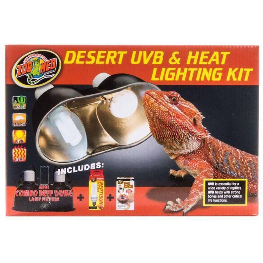 Zoo Med Desert UVB & Heat Reptile Lighting Kit