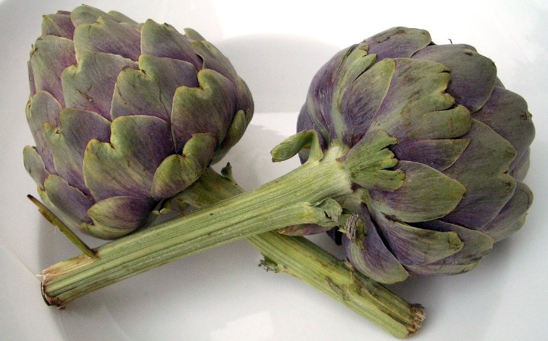 artichokes on a plate