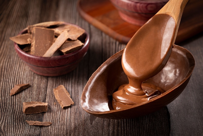 chocolates on wooden table