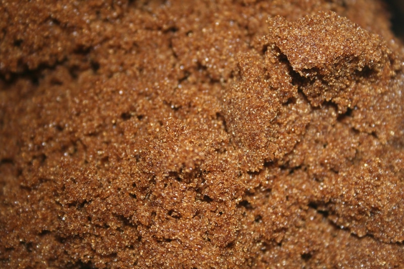 close up of brown sugar