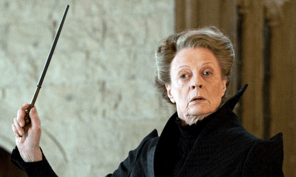 Professor McGonagall as a human from Harry Potter Movies