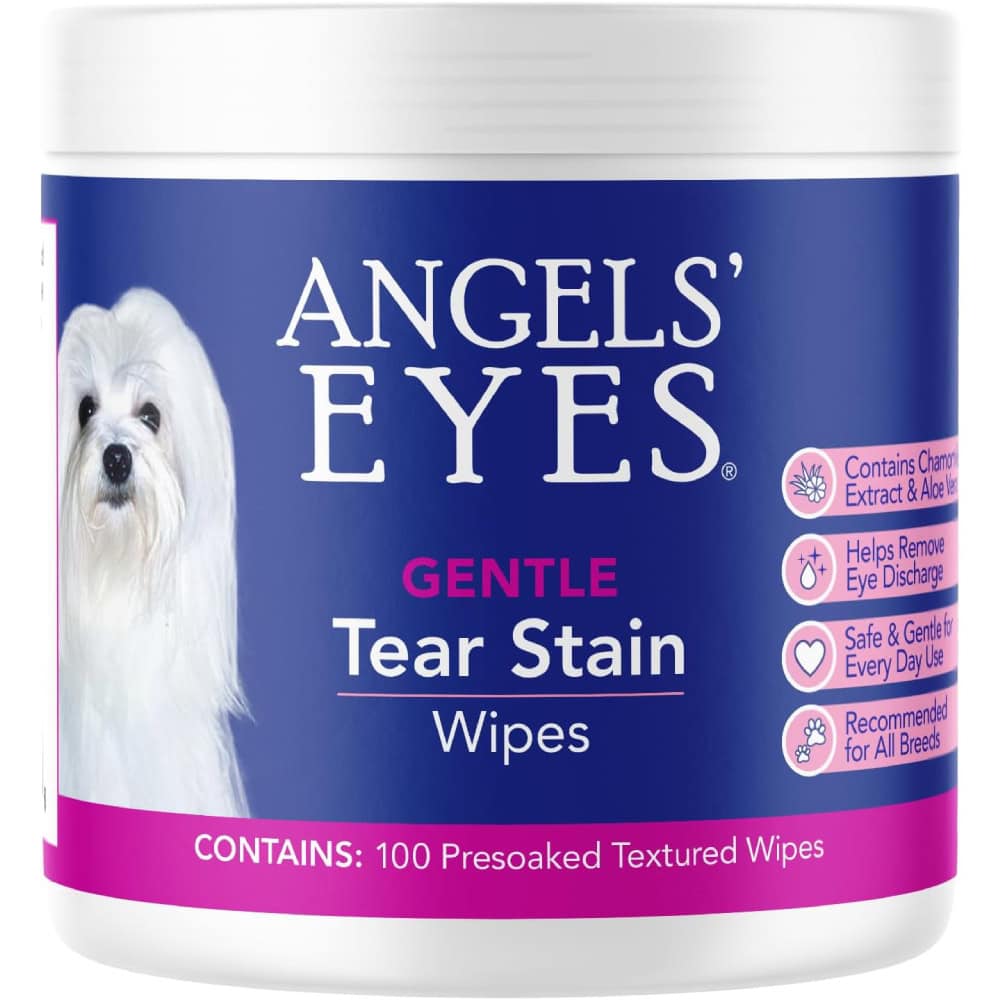ANGELS EYES Gentle Tear Stain Wipes for Dogs and Cats