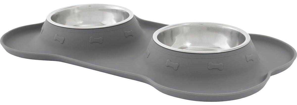 Frisco Silicone Stainless Steel Dog  Bowl