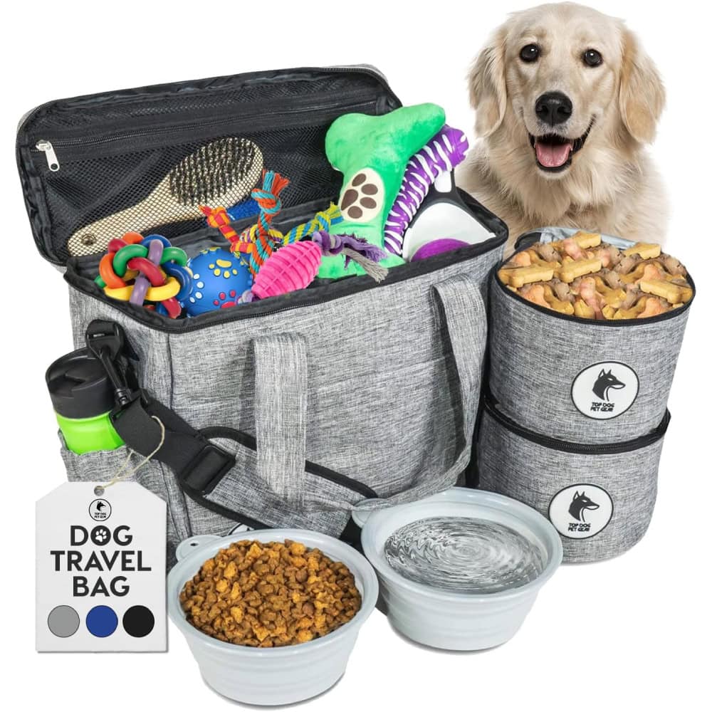 Grey Dog Travel Bag for Supplies 