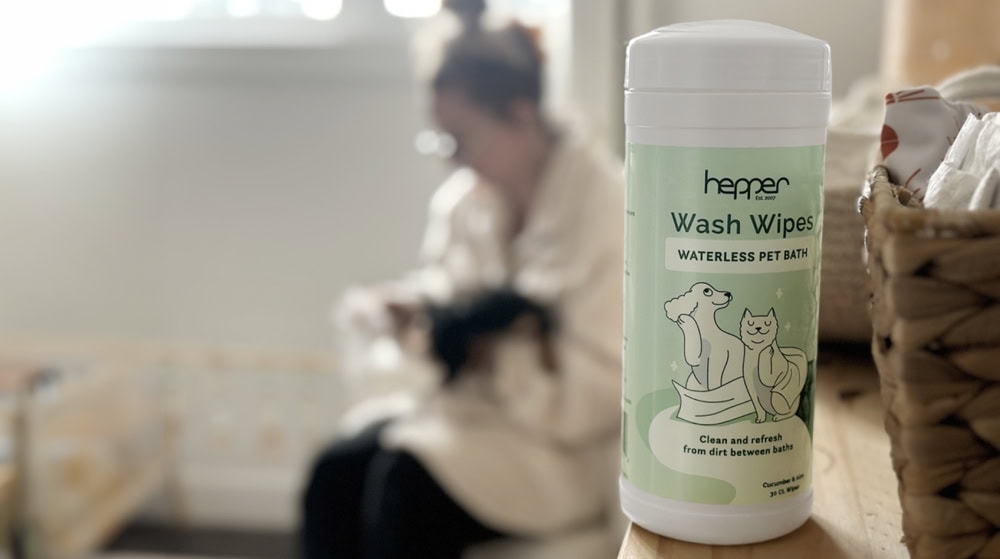 Hepper Pet Wash Wipes - Soft Pet Cleaning Wipes