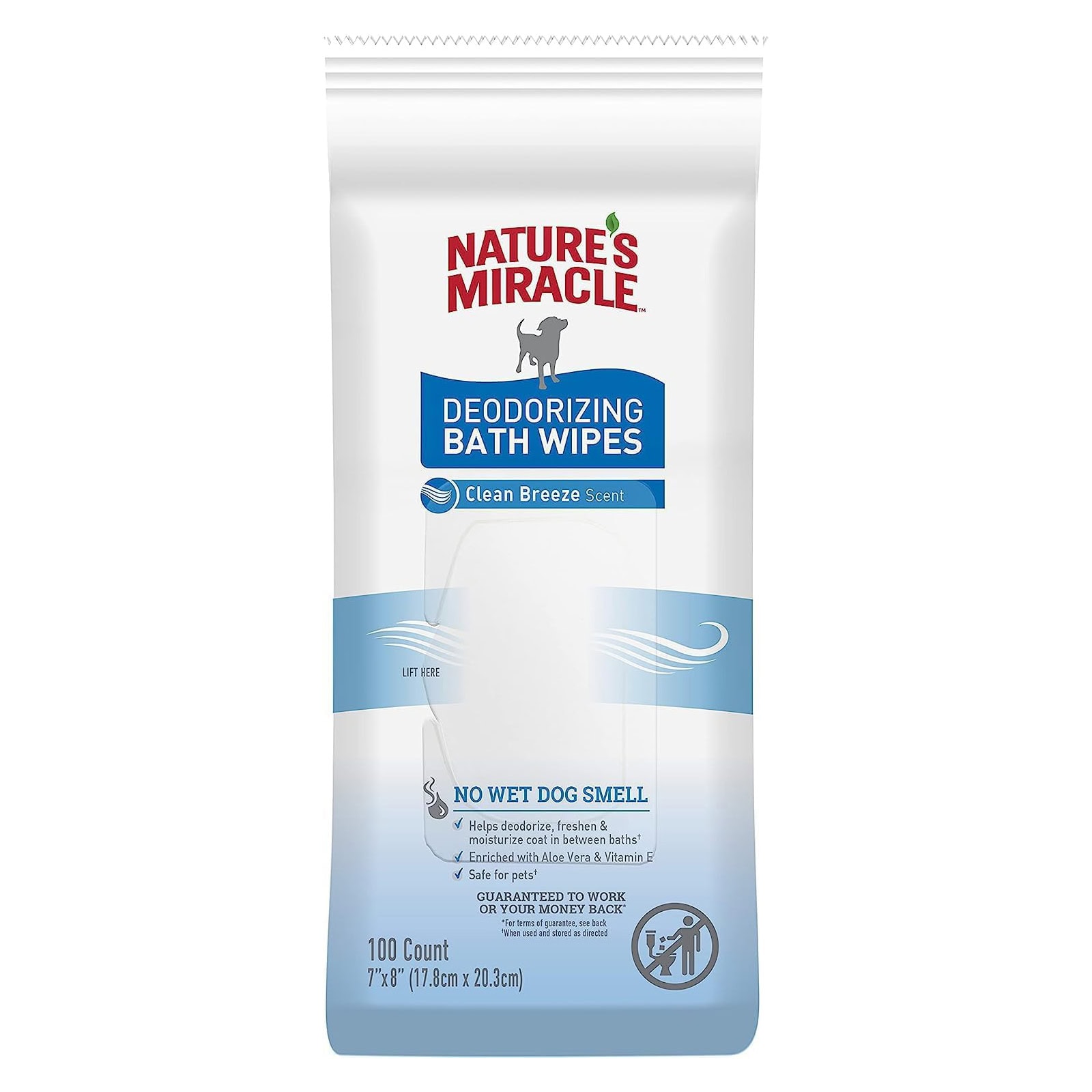 Nature's Miracle Deodorizing Bath Wipes for Dogs