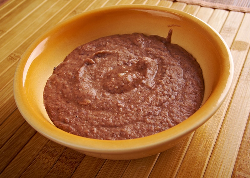 Refried beans dish