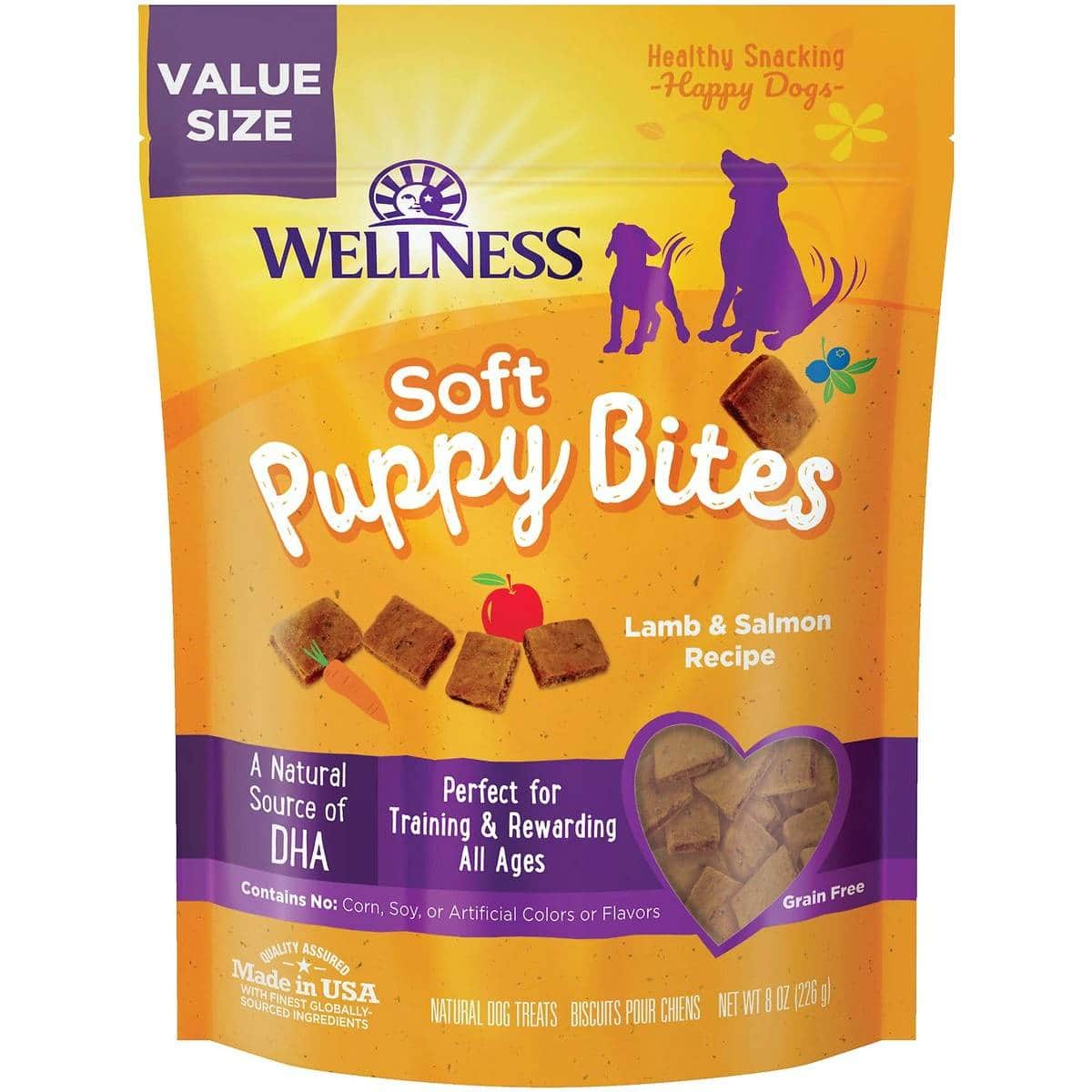 Wellness Soft Puppy Bites Lamb & Salmon Grain-Free Natural Dog Treats 2024