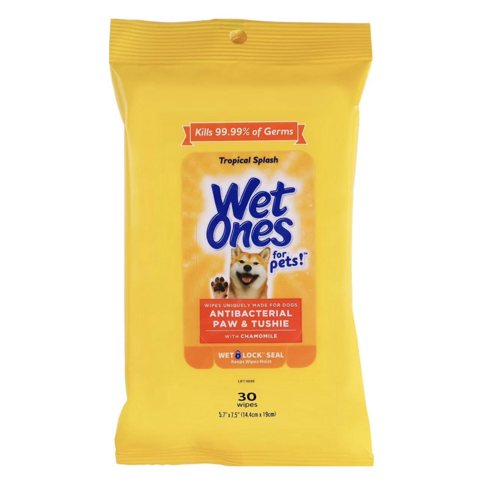 Wet Ones Antibacterial Paw & Tushie Tropical Splash Scent Wipes