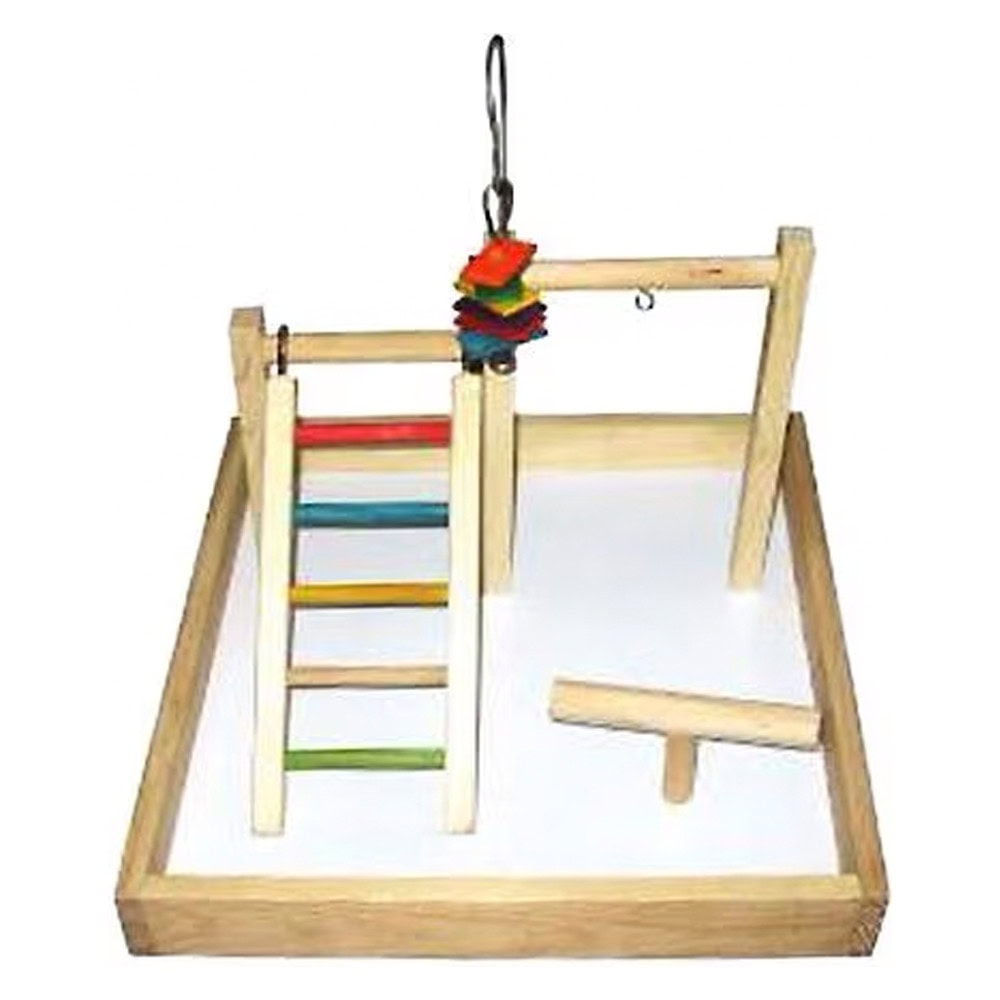 A&E Cage Company Wood Tabletop Play Station Bird Toy