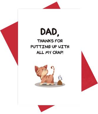 Alzombi Funny Cat Father's Day Card