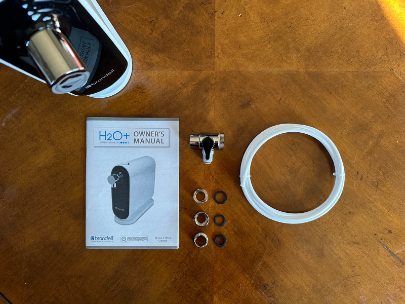 Brondell Cypress Three-Stage Countertop Water Filtration System - product contents