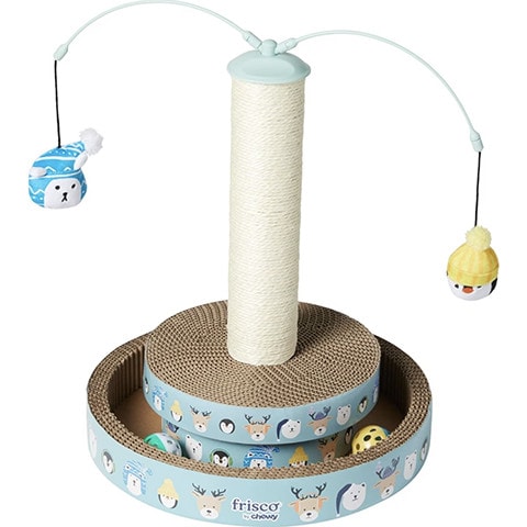 Frisco Holiday Arctic Friends Interactive Scratcher Cat Toy with Catnip