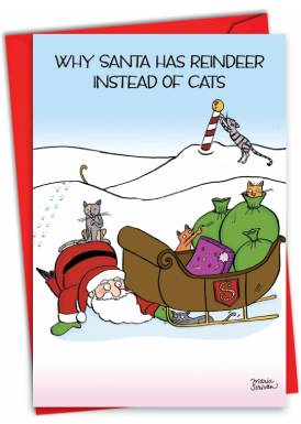NobleWorks - Merry Christmas Greeting Card with Envelope