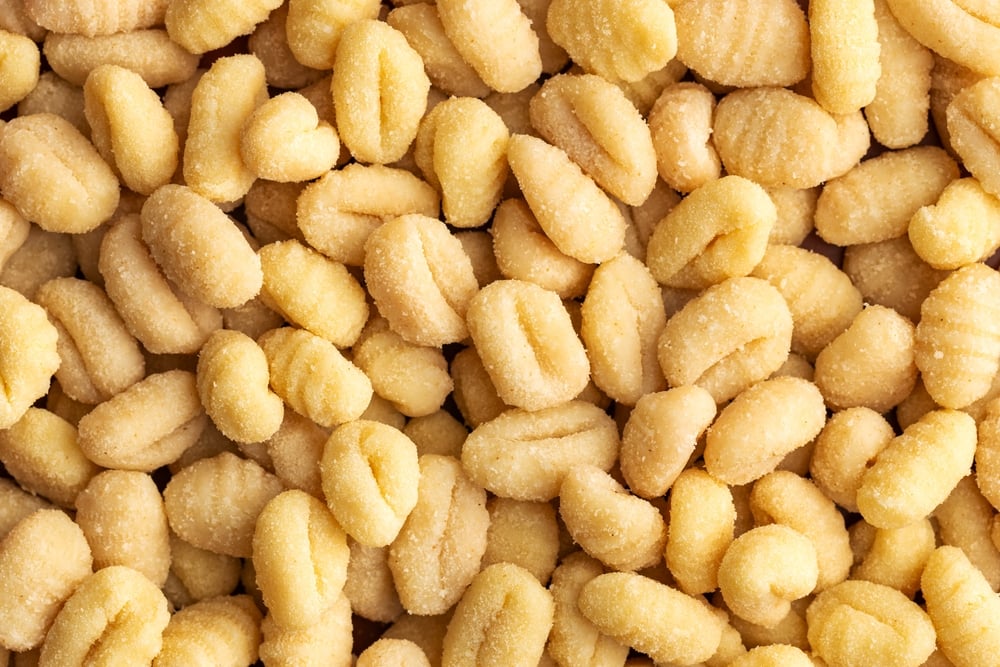 Uncooked potato gnocchi