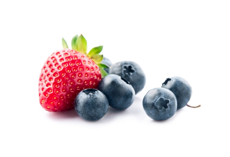 strawberry and blueberries