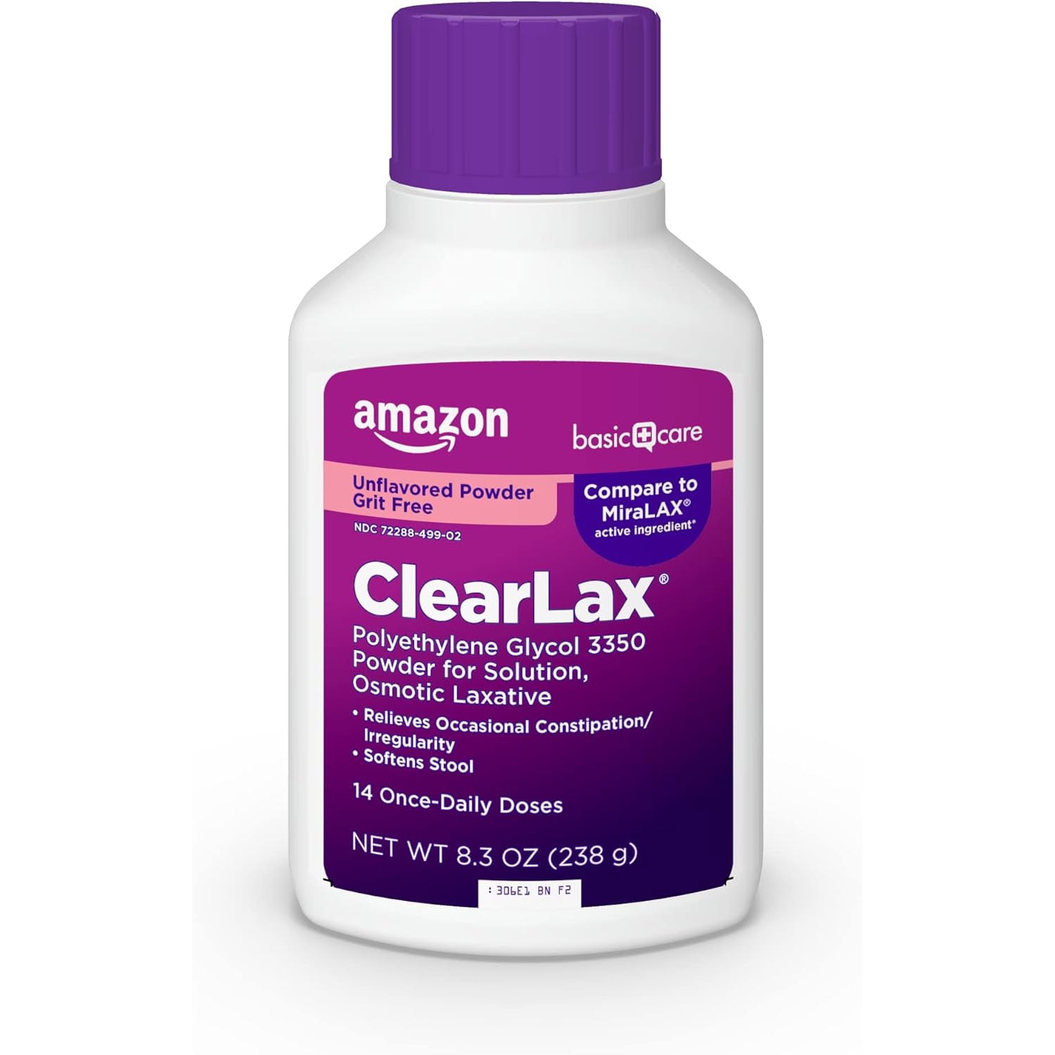 Amazon Basic Care ClearLax Polyethylene Glycol Powder